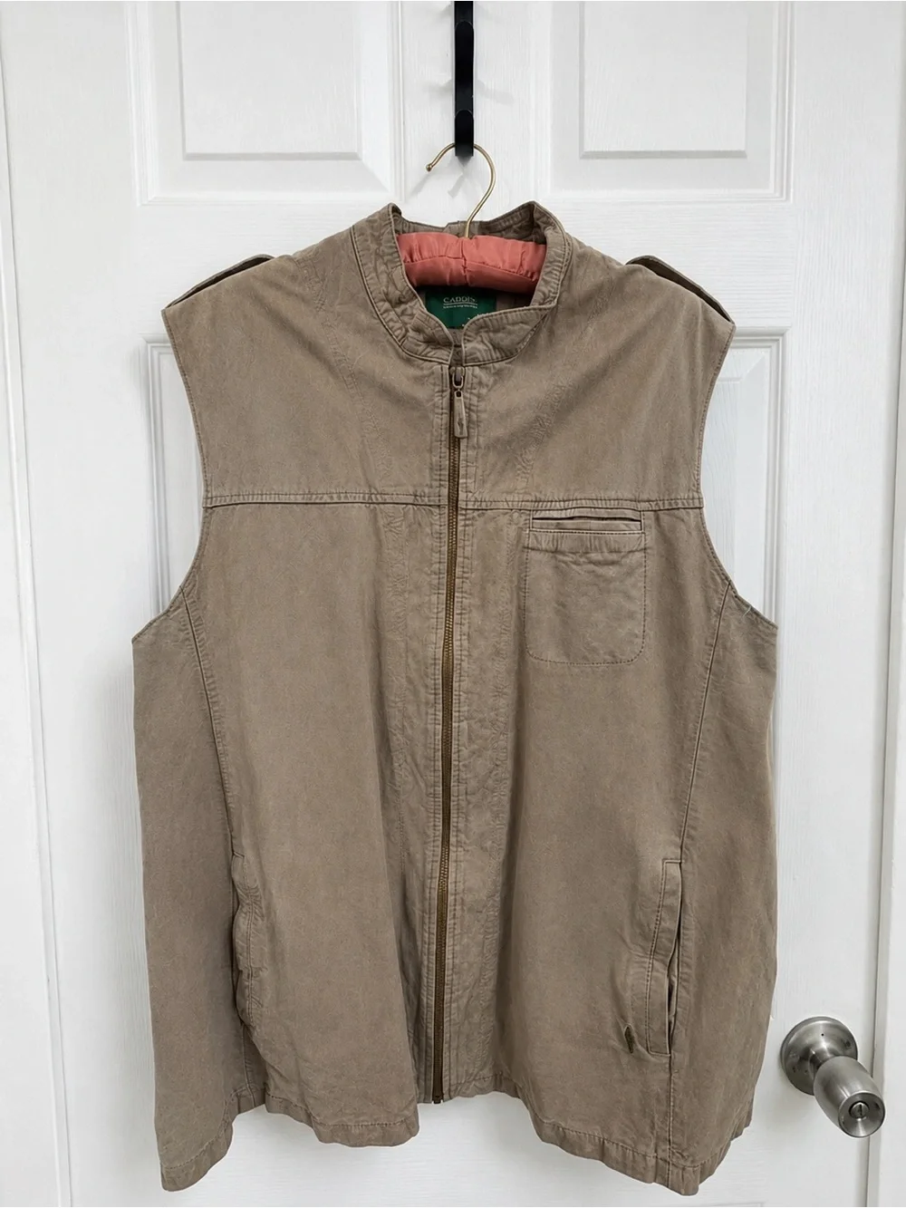 Vintage Cardón Cosas Nuestras Men’s Tan Vest Size 9 Full Zip L” 27, W”21. 🌵